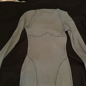 Green bodycon dress. Medium. JLux Label. Ribbed. Boutique. Never Worn. New